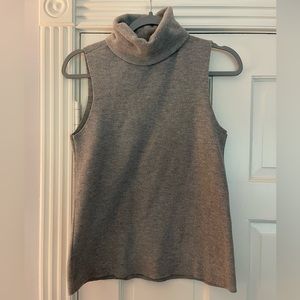 Zara Gray Sleeveless turtleneck Sweater Vest